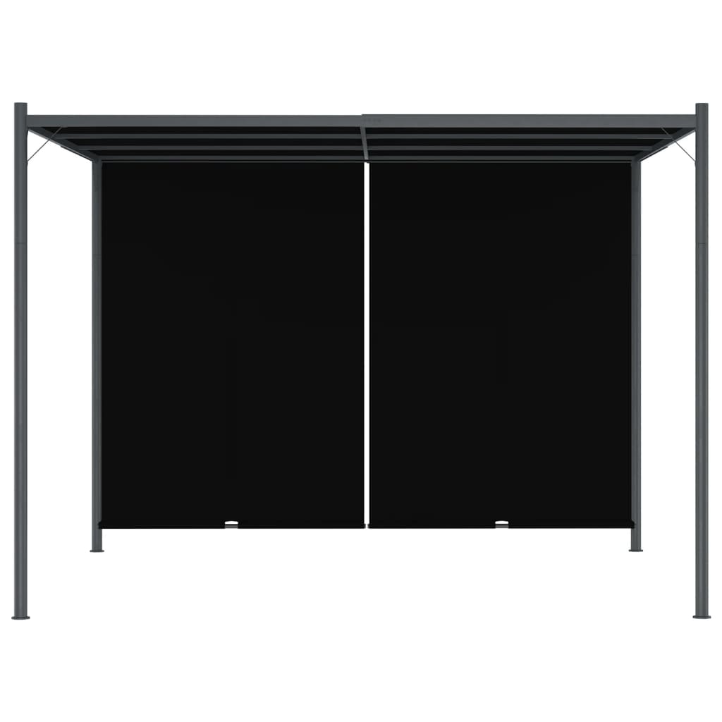 Pergola da Giardino con Tetto Retrattile 3x3 m Antracite | homemem39