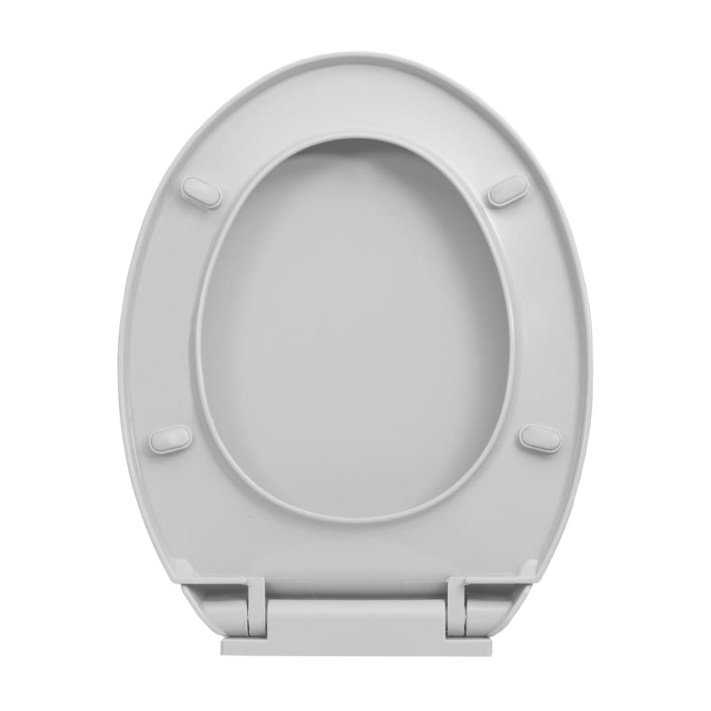 Tavoletta WC a Chiusura Morbida Grigio Chiaro Ovale - homemem39