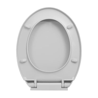 Copriwater Chiusura Ammortizzata e Sgancio Rapido Grigio Ovale