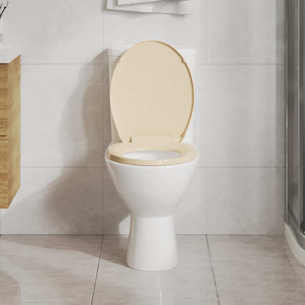 Tavoletta WC a Chiusura Ammortizzata Beige Ovale