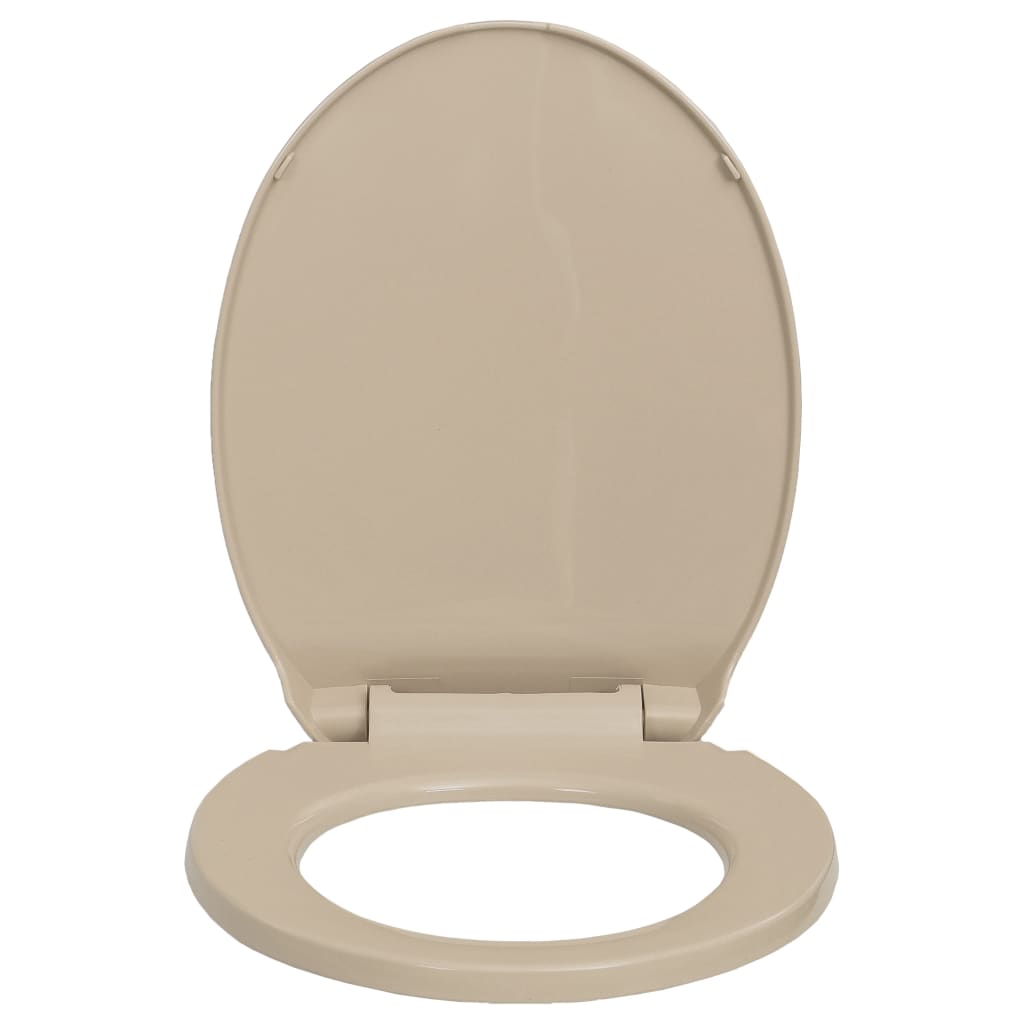 Tavoletta WC a Chiusura Ammortizzata Beige Ovale - homemem39