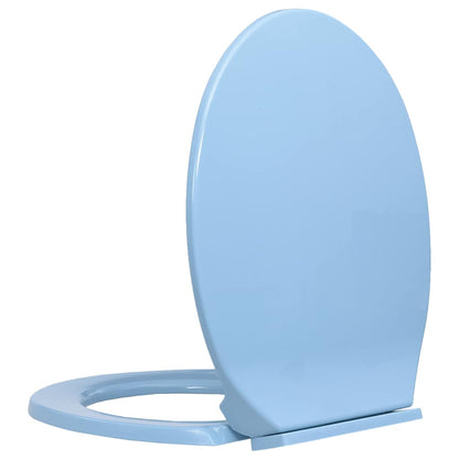 Tavoletta WC a Chiusura Ammortizzata Blu Ovale | homemem39