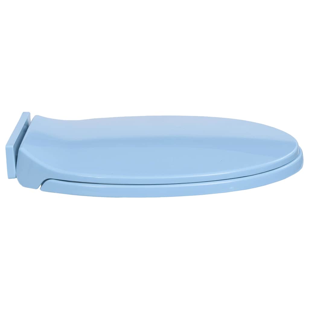 Tavoletta WC a Chiusura Ammortizzata Blu Ovale | homemem39