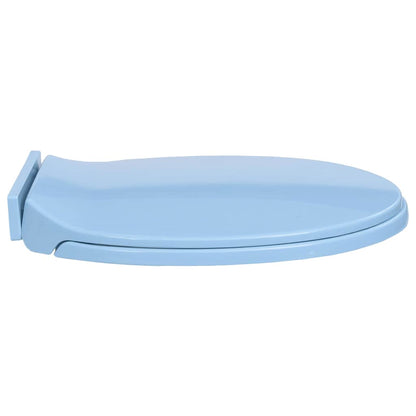Tavoletta WC a Chiusura Ammortizzata Blu Ovale | homemem39
