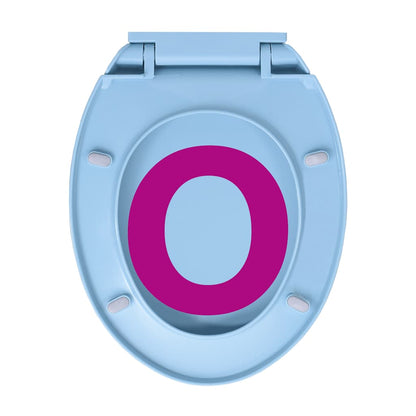 Tavoletta WC a Chiusura Ammortizzata Blu Ovale