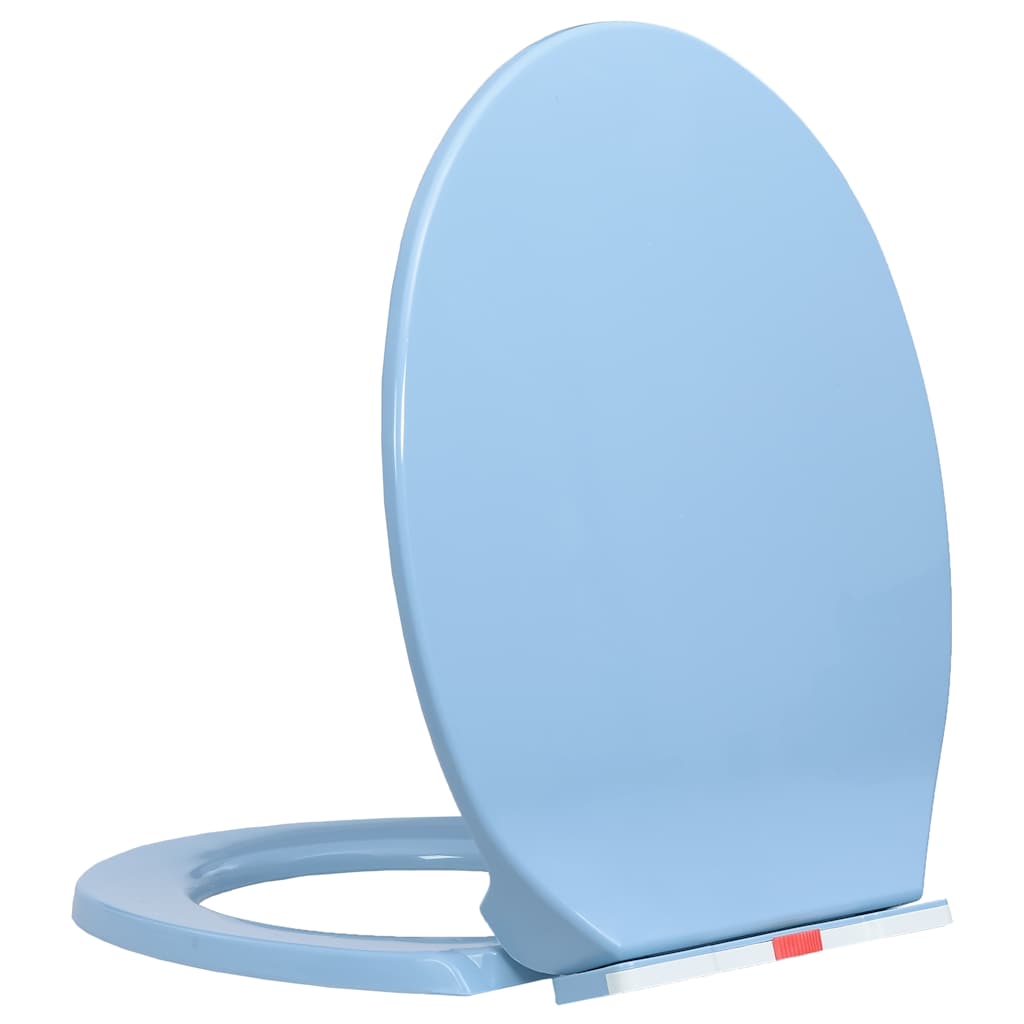 Copriwater Chiusura Ammortizzata e Sgancio Rapido Blu Ovale | homemem39