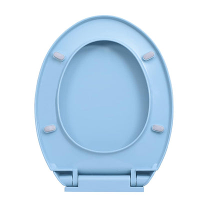 Copriwater Chiusura Ammortizzata e Sgancio Rapido Blu Ovale | homemem39