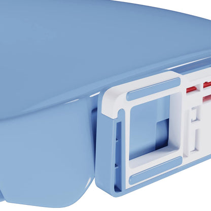 Copriwater Chiusura Ammortizzata e Sgancio Rapido Blu Ovale