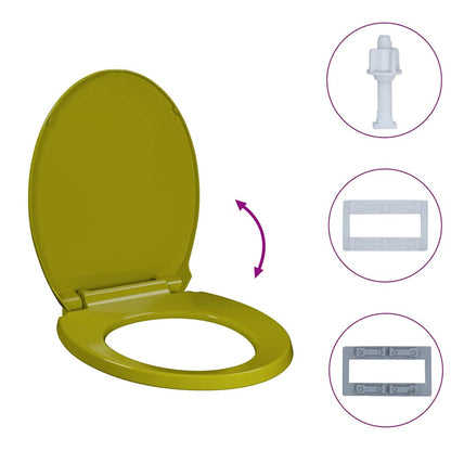 Tavoletta WC a Chiusura Ammortizzata Verde Ovale