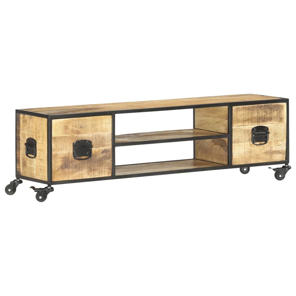 Mobile Porta TV 130x30x39 cm in Legno Massello di Mango | homemem39