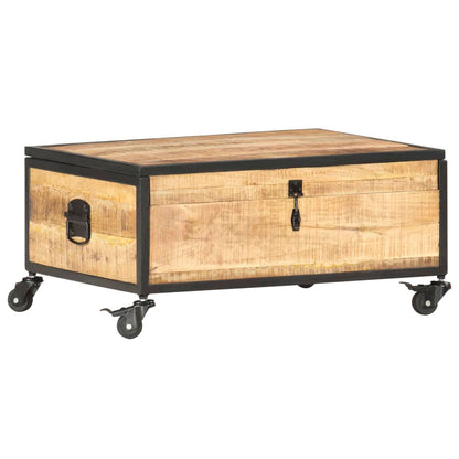 Tavolino da Salotto 70x50x33 cm in Legno Massello di Mango | homemem39