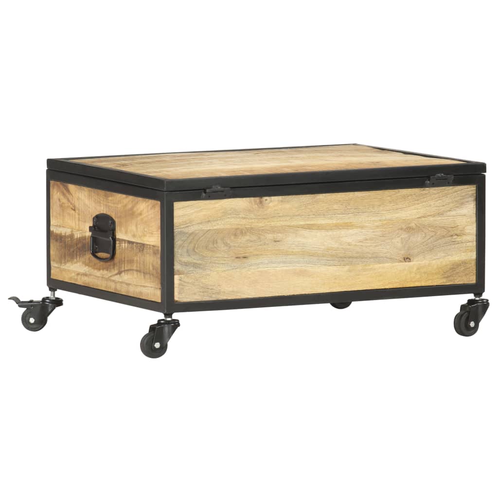 Tavolino da Salotto 70x50x33 cm in Legno Massello di Mango | homemem39