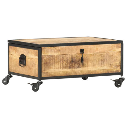 Tavolino da Salotto 70x50x33 cm in Legno Massello di Mango | homemem39