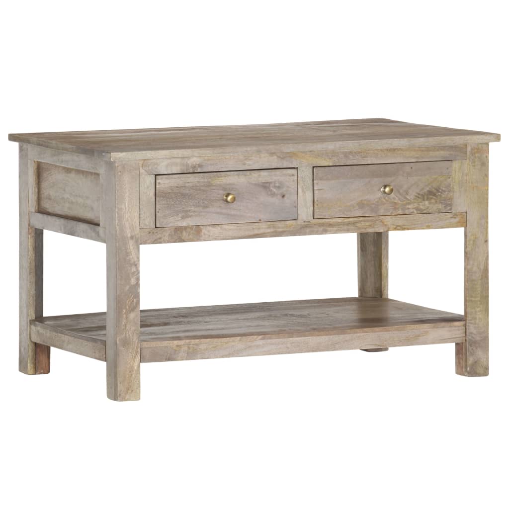 Tavolino da Salotto 82x52x47 cm in Legno Massello di Mango | homemem39