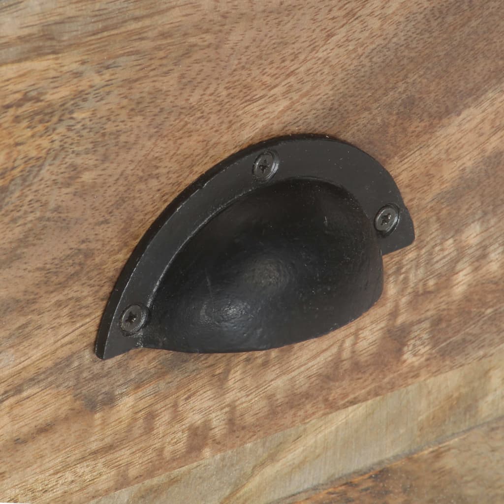 Mobile Porta TV 110x30x50 cm in Legno Massello di Mango - homemem39