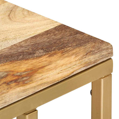 Tavolino di Servizio 35x45x65 cm in Legno Massello di Mango | homemem39