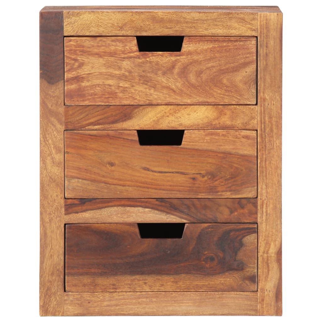 Comodino 40x30x50 cm in Legno Massello di Acacia