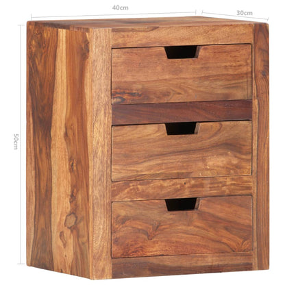 Comodino 40x30x50 cm in Legno Massello di Acacia | homemem39