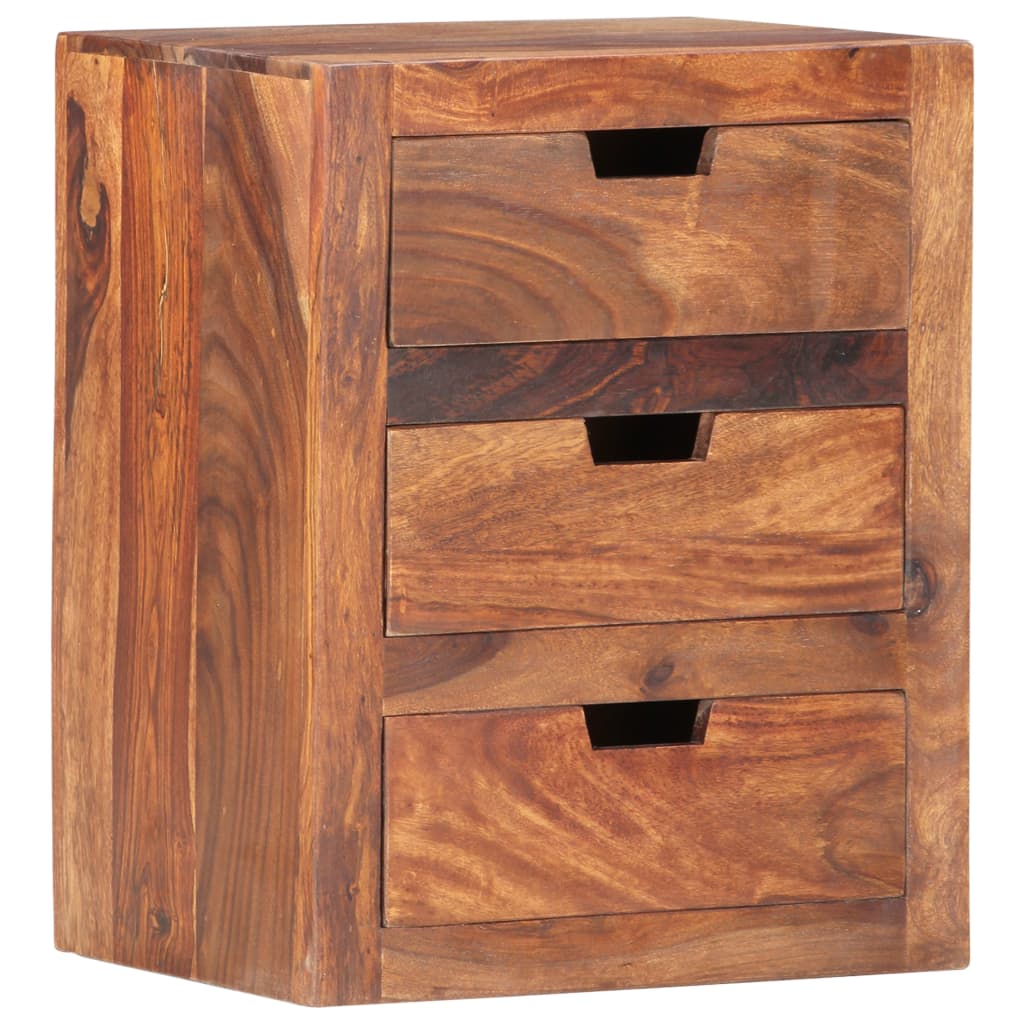 Comodino 40x30x50 cm in Legno Massello di Acacia | homemem39