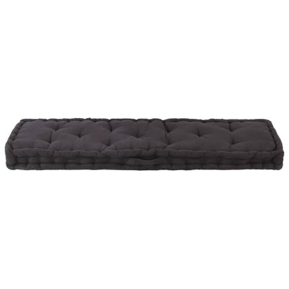 Cuscino per Pallet e Pavimento in Cotone 120x40x7 cm Nero - homemem39