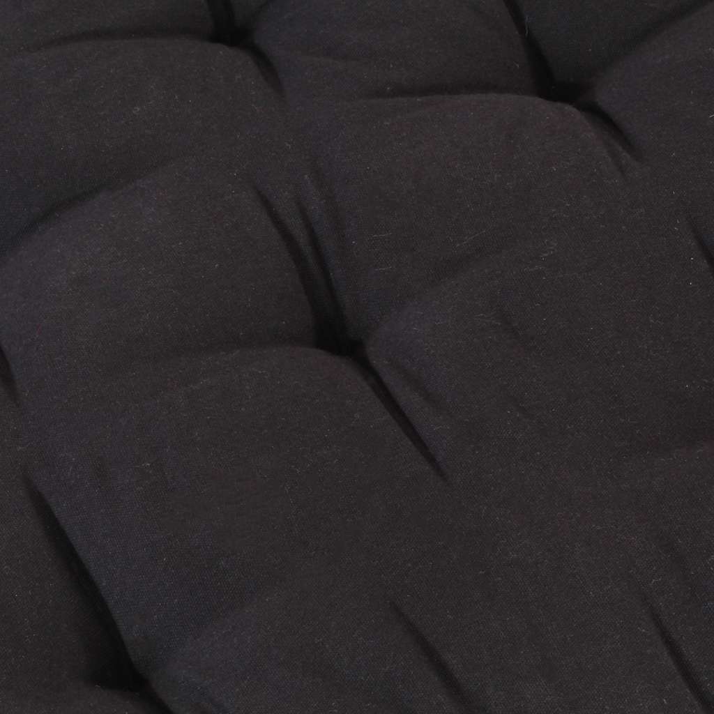 Cuscino per Pallet e Pavimento in Cotone 120x80x10 cm Nero | homemem39