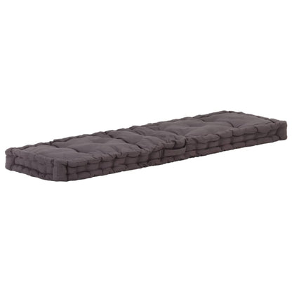 Cuscino per Pallet e Pavimento in Cotone 120x40x7 cm Antracite - homemem39