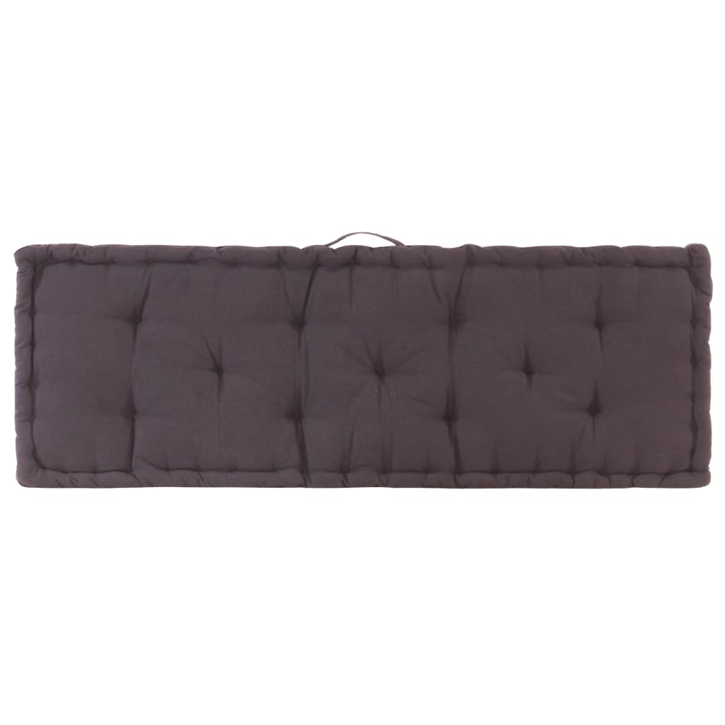 Cuscino per Pallet e Pavimento in Cotone 120x40x7 cm Antracite - homemem39