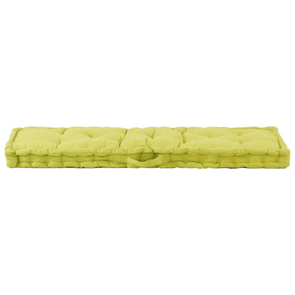Cuscino per Pallet e Pavimento in Cotone 120x40x7 cm Verde