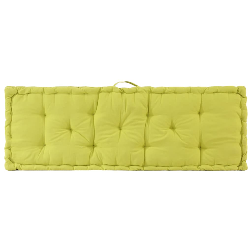 Cuscino per Pallet e Pavimento in Cotone 120x40x7 cm Verde