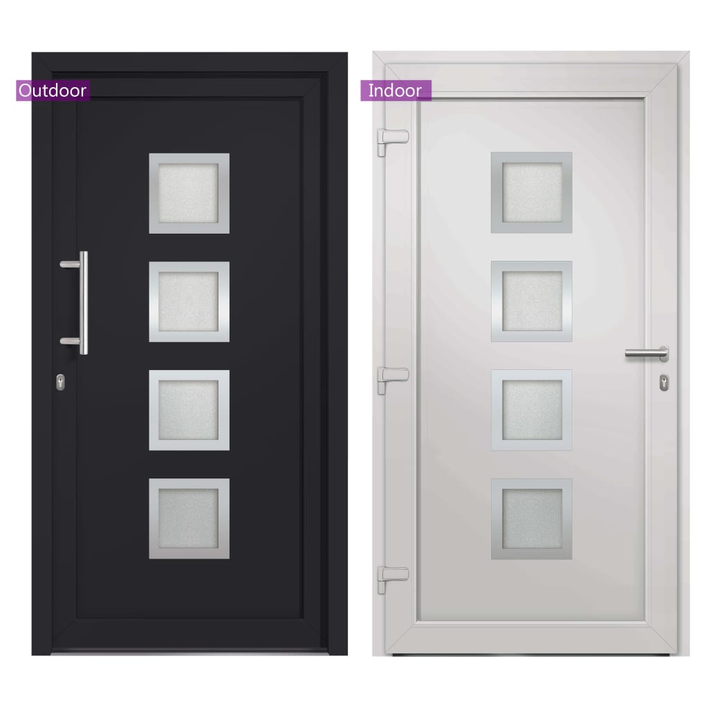 Porta di Ingresso Antracite 98x190 cm | homemem39