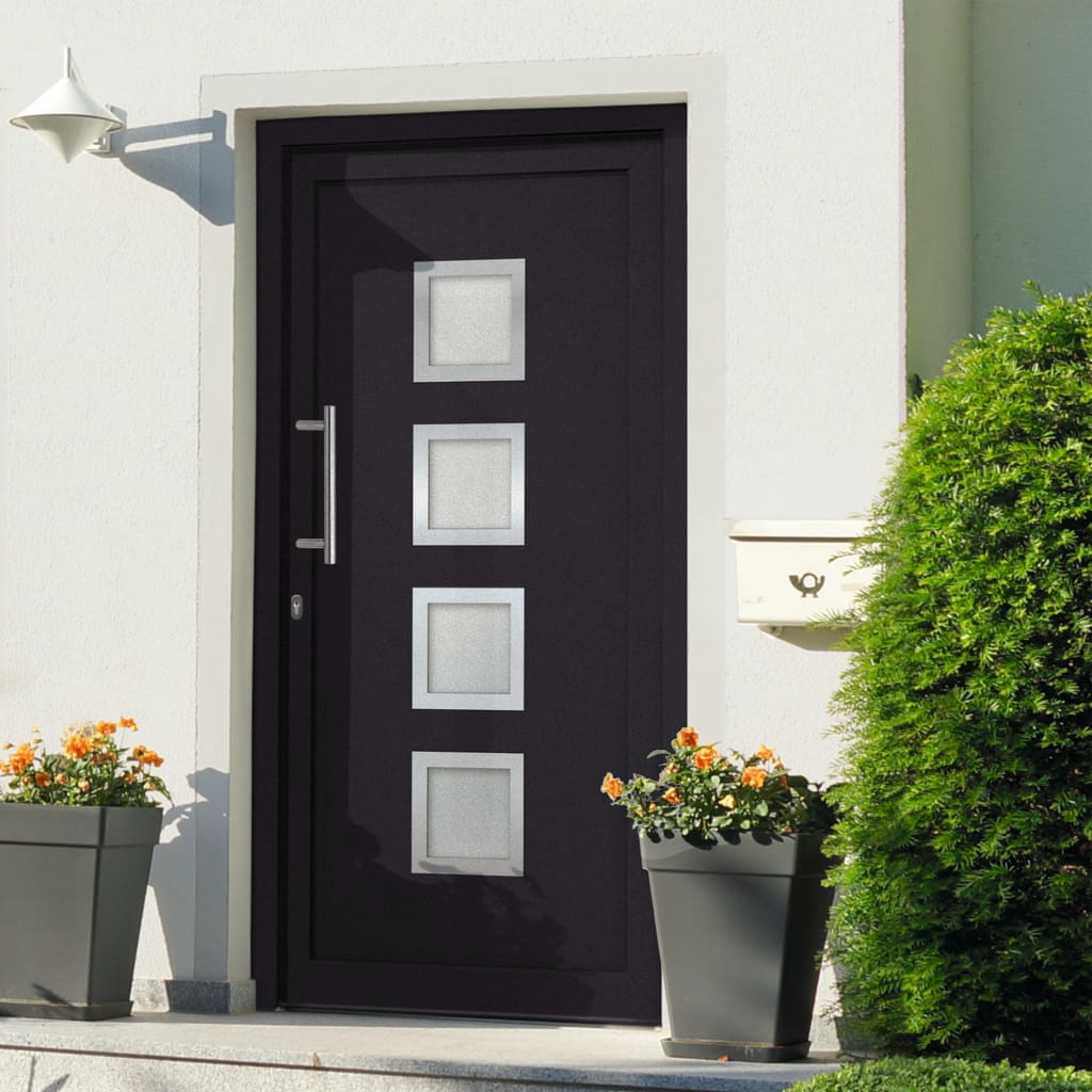 Porta di Ingresso Antracite 98x190 cm | homemem39