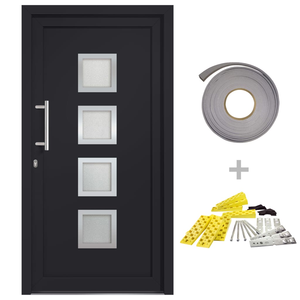 Porta di Ingresso Antracite 108x208 cm | homemem39