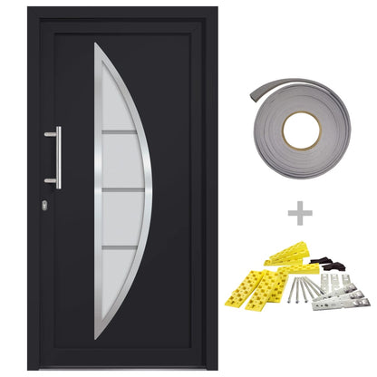 Porta di Ingresso Antracite 98x208 cm | homemem39