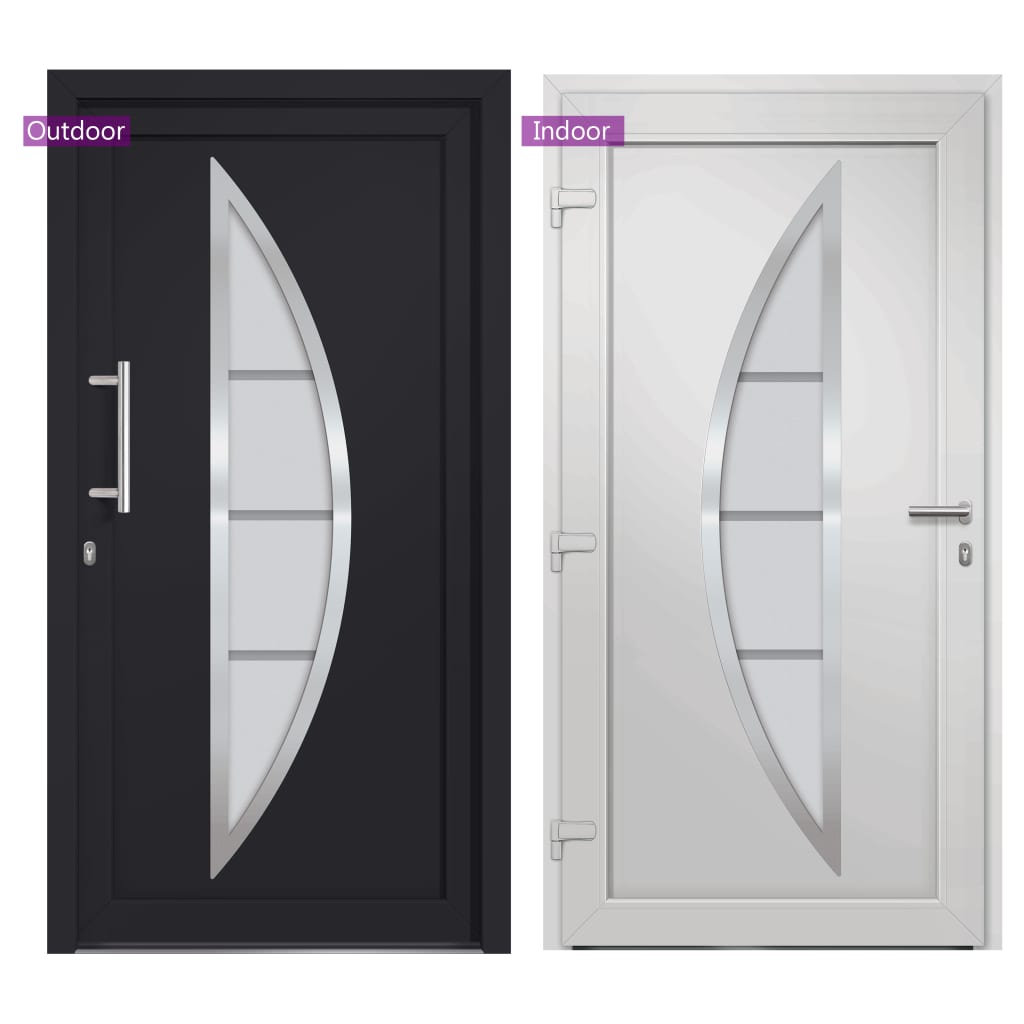Porta di Ingresso Antracite 98x208 cm | homemem39