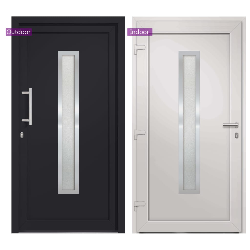 Porta di Ingresso Antracite 108x208 cm | homemem39
