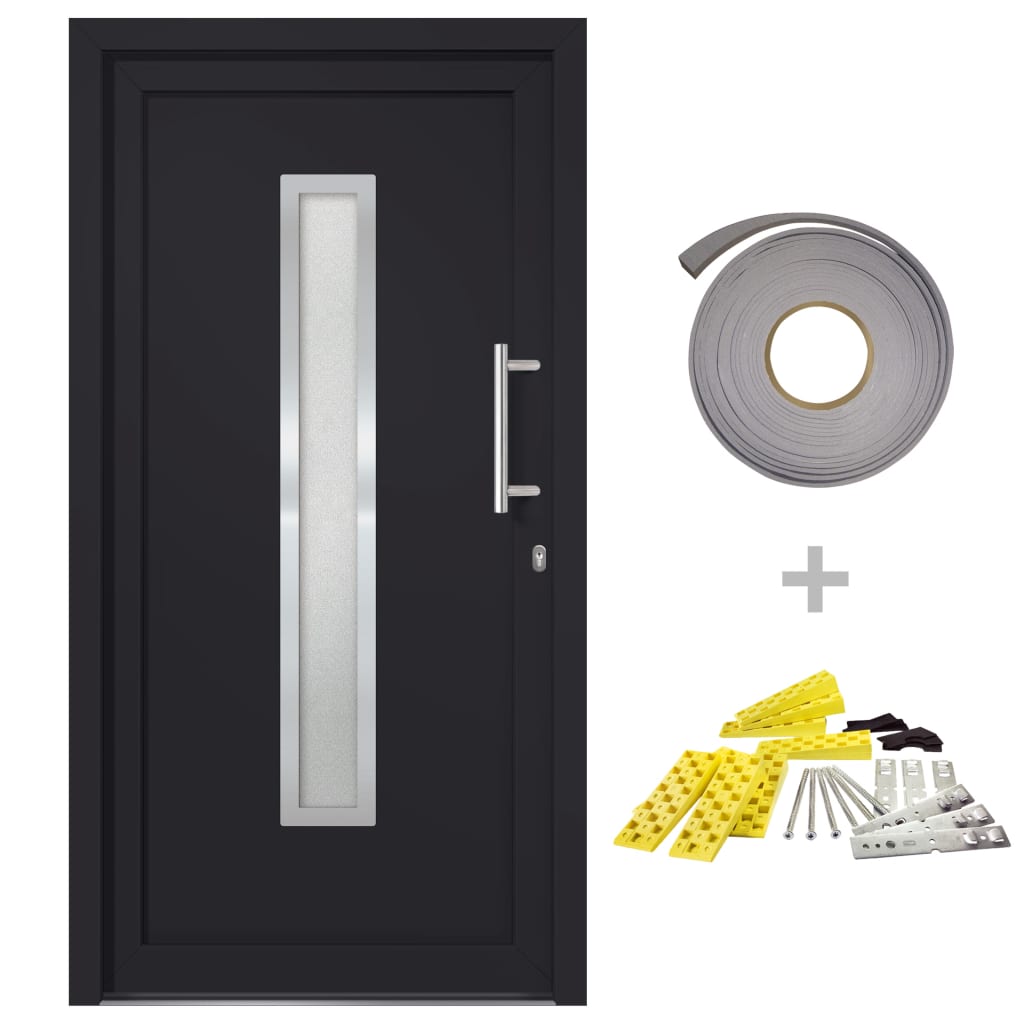 Porta di Ingresso Antracite 98x208 cm | homemem39
