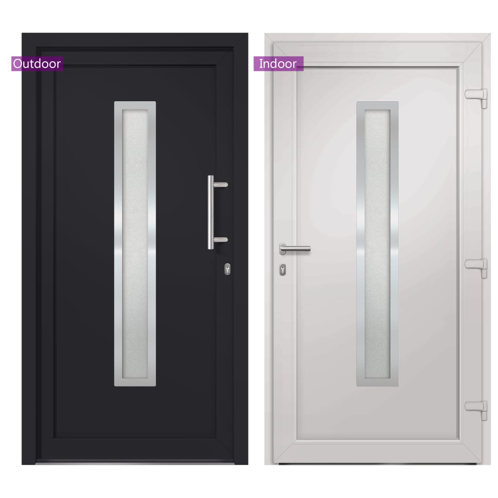 Porta di Ingresso Antracite 98x208 cm | homemem39