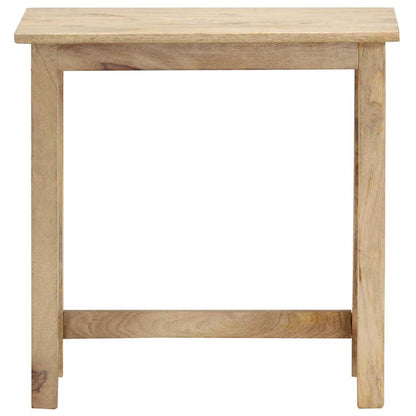 Tavolini Impilabili 3 pz in Legno Massello di Mango