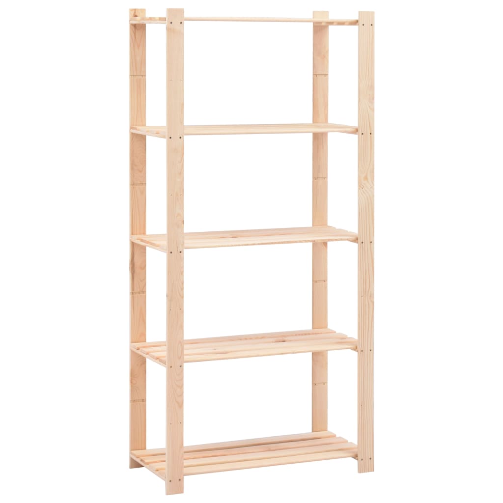 Scaffali a 5 Livelli 2 pz 80x38x170 cm Massello Pino 250 kg | homemem39