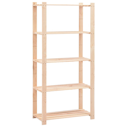 Scaffali a 5 Livelli 2 pz 80x38x170 cm Massello Pino 250 kg | homemem39