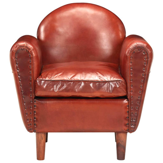 Poltrona a Pozzetto Marrone 77x65x79 cm in Vera Pelle | homemem39