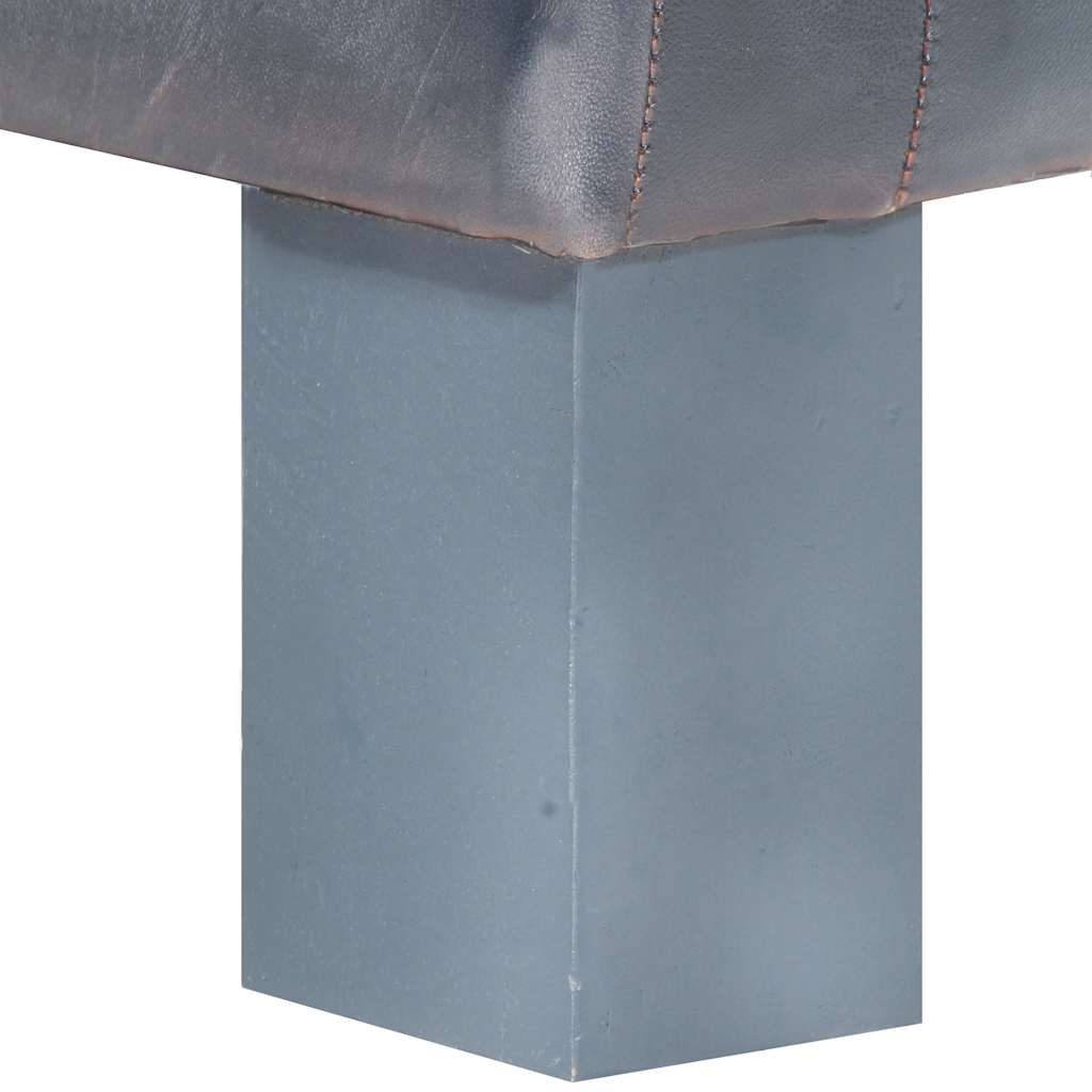 Poltrona Cabriolet Grigia in Vera Pelle - homemem39