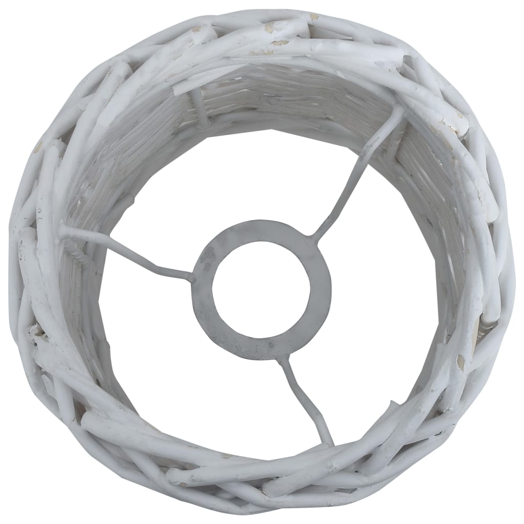 Paralume in Vimini 25x17 cm Bianco