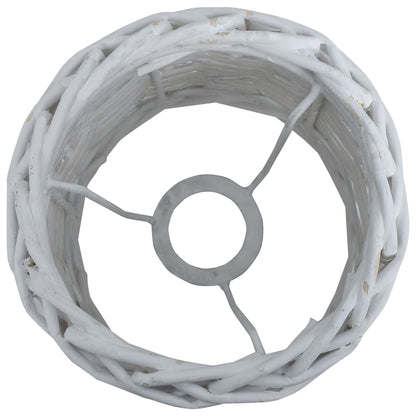 Paralume in Vimini 25x17 cm Bianco