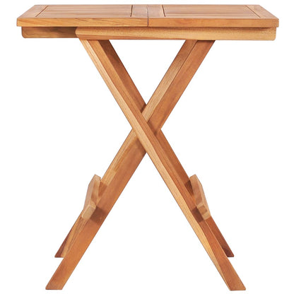 Tavolo da Bistrot Pieghevole 60x60x65 cm in Massello di Teak