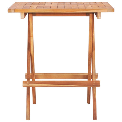 Tavolo da Bistrot Pieghevole 60x60x65 cm in Massello di Teak