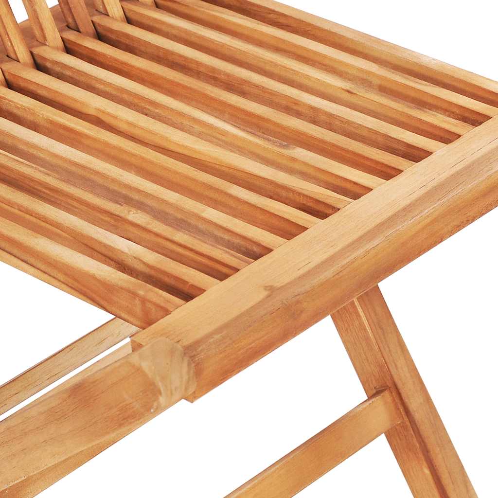 Set da Bistrot 3 pz Pieghevole in Legno Massello di Teak