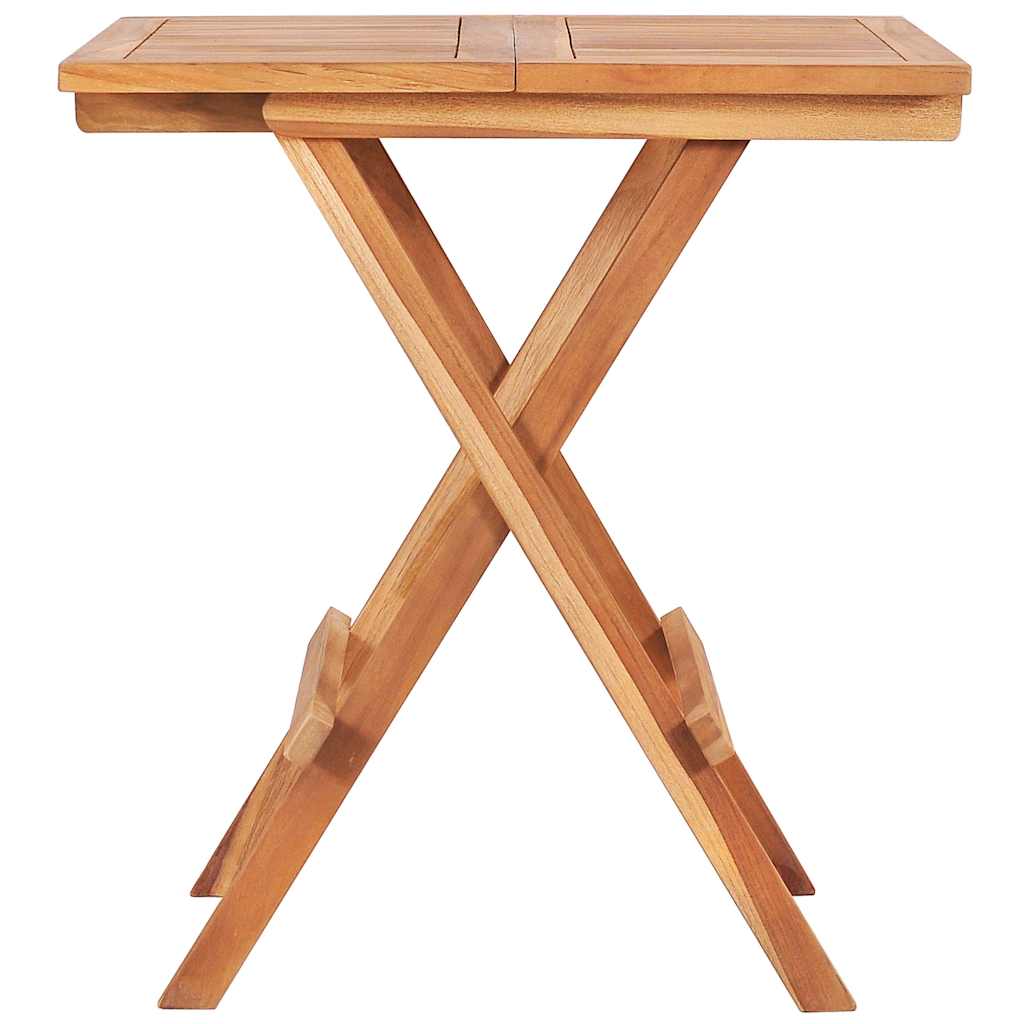 Set da Bistrot 3 pz Pieghevole in Legno Massello di Teak