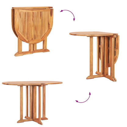 Tavolo Pieghevole a Farfalla 120x70x75 cm in Massello di Teak | homemem39