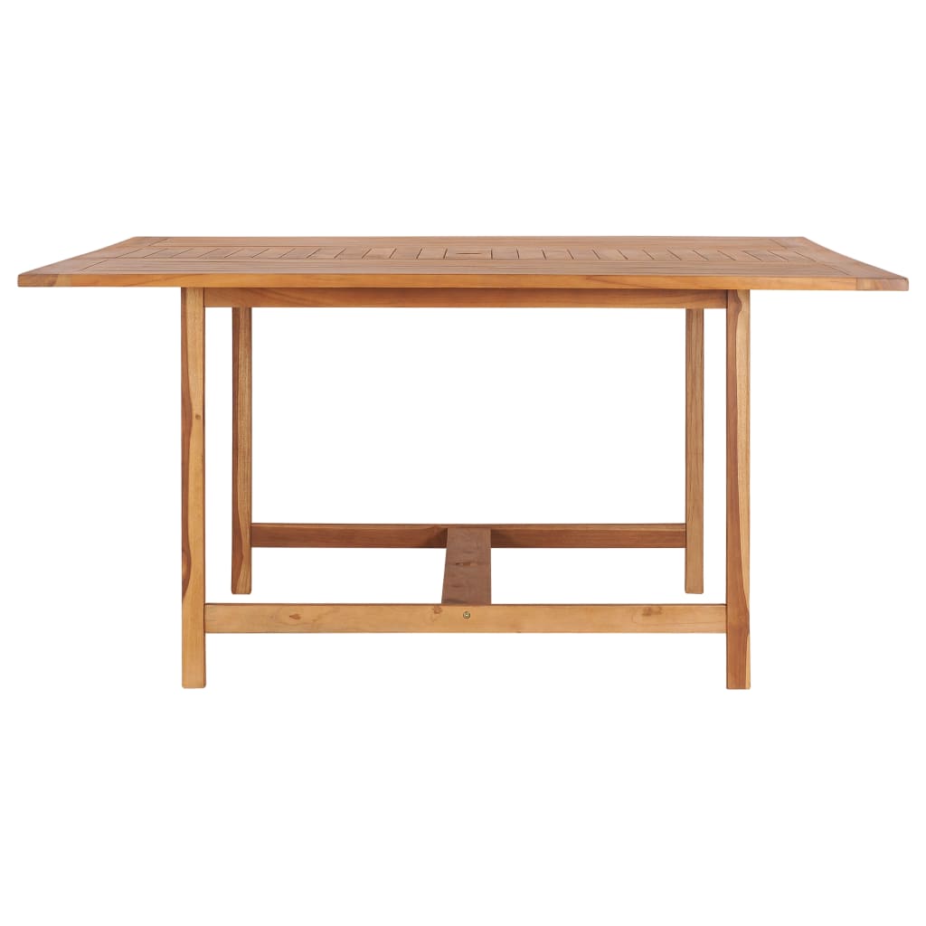 Tavolo da Giardino 150x150x76 cm in Legno Massello di Teak